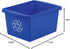 Storex 4 Gallon (15L) Recycle Bin, 14.8 x 7.87 x 11.25 Inches, Blue (61505A06C)