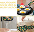 Dellukee Oven Mitt and Pot Holder Set, Leopard Print Heat Resistant Kitchen Gloves for Baking Cooking Grilling BBQ