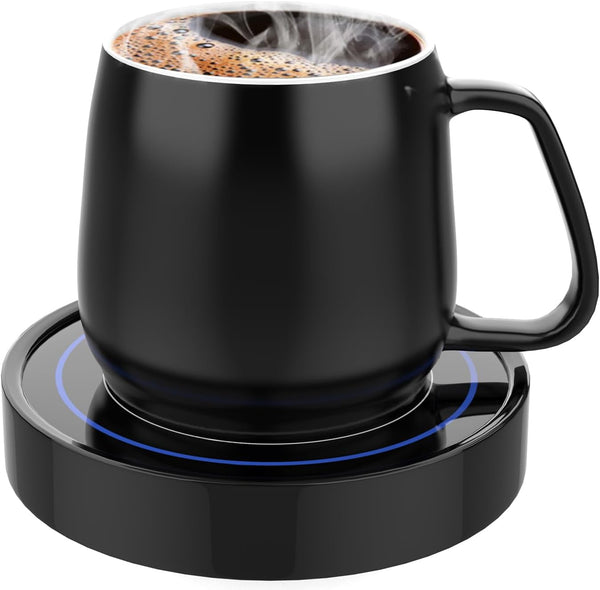 Coffee Warmer with Mug Set - Electric Beverage Cup Warmer for Desk