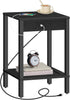 HOOBRO Side Table with Charging Station, End Table with USB Ports and