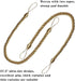 BEL AVENIR Curtain Tiebacks, Handmade Holdbacks with 2 Metal Screw Hooks - Golden (2 Pack)