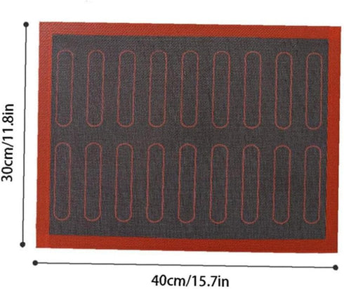 Silicone Pastry Mat - 30x40cm Non-Slip Micro-Perforated Oven Mat Silicone Biscuit Baking pad Pizza Cake Baking Pan Mat Oven Bakeware Tools by Maedack