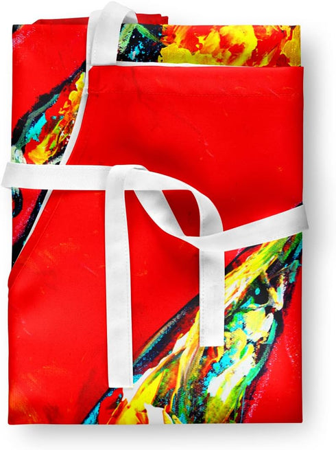 Caroline's Treasures MW1248APRON Hot Head #2 Crawfish Apron for Cooking, Kitchen, Baking, Crafts, Gardening, Large,