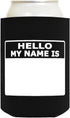 Personalized Can Cooler Hello My Name is Name Tag Set, 6-Pack Can Drink Sleeves and Marker