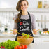 Funny Aprons for Women Men - Kiss the Cook Apron, Funny Chef Cooking BBQ Grill Aprons with 2 Pockets, Gift for Mom, Dad
