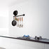 Pipe Pot Pan Rack Wall Mounted Kitchen Organizer with S Hooks, Industrial Cookware Hanger Bar Rail (24 inch, Black Gray)