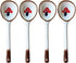 Vintage Ceramic Ramen Soup Spoons, 4 PCS Asian Tablespoon for Rice Noodles, Dessert, and Gravy - Mushroom (6.6 Inch)