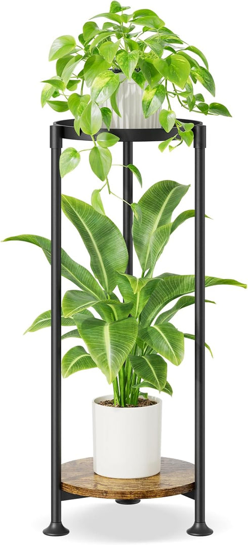 iDavosic.ly 2 Tier Corner Plant Stand Indoor, 30 Inch Tall Vertical Metal
