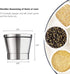 Stainless Steel Pepper Mill Shaker and Salt Grinders, Adjustable Salt and Pepper Mill Lid - Easy to Use, Stainless