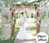 DearHouse 4Pcs Artificial Wisteria Garland, 6.6Ft/Piece Silk Hanging Flower Vine for Home Garden Outdoor Wedding Decor