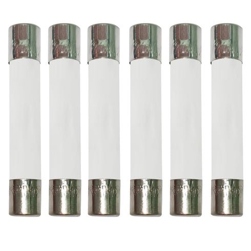 20 Amp Microwave Fuse XFFCSEC 20a Ceramic Fuse, 250V Slow-Blow Compatible Replacement for WB27X10388 (6 PCS)