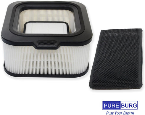 PUREBURG Replacement Filter Kit for Mila Air Purifier, H13 HEPA with 2 Filter Socks, Air Clean Dust VOCs Odor