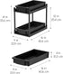 IRIS USA 2-Tier Under Sink Organizer, Storage with Sliding Drawers, Versatile Solution for Kitchen, Office, Bathroom