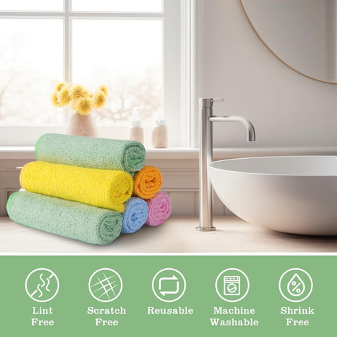 20 Pack (12" 12"), UNIMADE Washcloths - - Face Towels x Highly Soft Wash Cloths and Hand Towels, Fast Drying