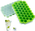 2 PCS AUSSUA Premium Ice Cube Trays, Silicone Molds with Sealing Lid, Reusable Hexagonal Ice Cube Molds