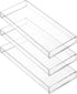 Peohud 3 Pack Acrylic Bathroom Trays, Clear Vanity Tray for Decorative Countertop Organizer, 12 x 5.1 x 1.2 Inches