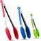 Hotec Premium Stainless Steel Locking Kitchen Tongs with Silicone Tips, Set of 3 - 7", 9", and 12"