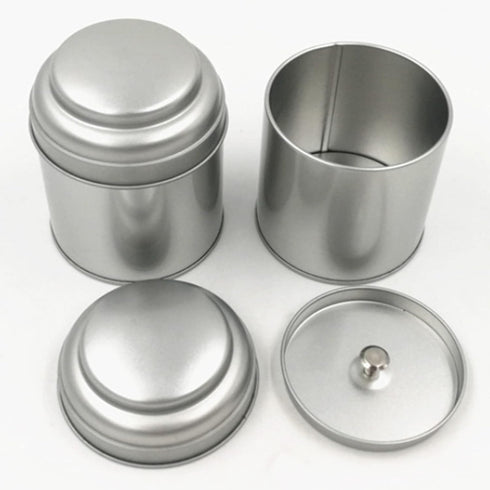 Lawei 9 Pack Tea Tins Canister - 8 OZ Round Tin Can Box with Airtight Double Lids for Storage Tea, Coffee, Sugar,