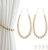 Hion 2 Pcs Boho Curtain Tiebacks,Wood Beads Curtain Holdbacks,Outdoor Farmhouse Tie Backs