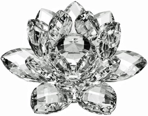 Amlong Crystal 3 Inch Clear Lotus Flower with Gift Box