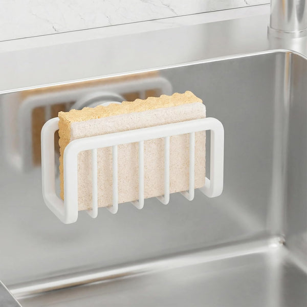 TAILI Sponge Holder for Kitchen Sink with Strong Suction Cup, Rustproof Aluminum