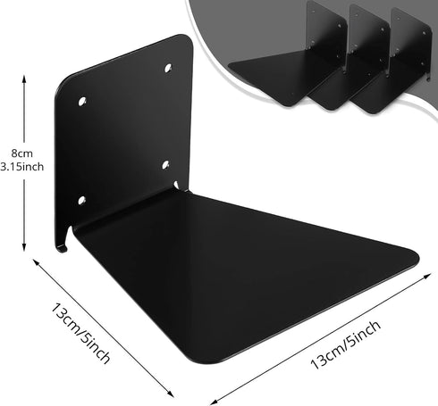 6 Pack Jetec Invisible Floating Bookshelf Wall Mounted Floating Bookshelves Heavy Duty Book Organizers Hidden Book