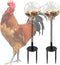 Oooct 2 Pack Chicken Pecking Toys with Swing Feeder, Coop Slow Feeder Toy