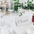 AZAZA 50 Pcs White Blank Place Cards - Textured Table Tent Cards for Weddings, 2.5" x 3.75"