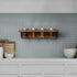 Mason Jar Shelf, Rustic Farmhouse Toothbrush Holder Wall-Mounted, Hanging Mason Jars Organizer for Planters and Candle