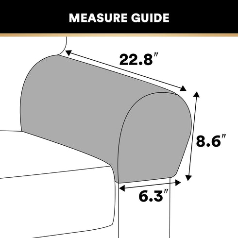 PrinceDeco 4 Pack Thick Velvet Stretch Armrest Covers for Chairs, Sofas & Armchairs - Non Slip, Grey