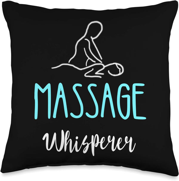 Massage Whisperer Relaxation Spa Masseur Chiropractor Throw Pillow, 16x16, Multicolor