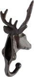 Rustic Heavy Duty Cast Iron Deer Wall Mounted Hooks - Antler Key Hat Holder, Durable Iron Hanger for Home Office