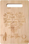 Mom Cutting Board I Love You, Special Love Heart Poem, Laser Engraved Bamboo Board Gifts for Mom