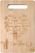 Mom Cutting Board I Love You, Special Love Heart Poem, Laser Engraved Bamboo Board Gifts for Mom
