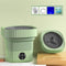 Portable Washer Machine, 10 Liters, Compact Folding Mini Laundry Machine with Spin, 3 Modes, Green for Dorm RV