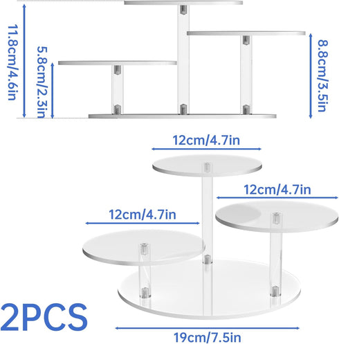 Sets, Stand,2PCS NiHome Clear Acrylic Display Stand for LEGO Botanical Collection Multi-Tier Showcase Figurine Display