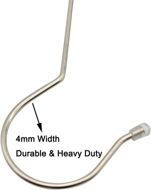 Maydahui 5 PCS Extra Long 16 inch S Shaped Hooks, Stainless Steel Large Size Silver Hanger