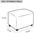 Easy-Going Stretch Ottoman Cover Folding Storage Stool Furniture Protector Soft slipcover with Elastic Bottom
