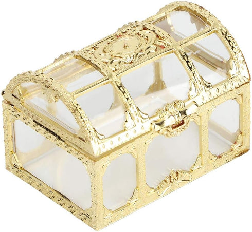 Fdit 12pcs Square Treasure Chest Shape Wedding Candy Box - Chocolates Container Jar Decoration for Children's Day