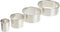 Ateco 4 Piece Round Cutters Set, Stainless Steel, Plain Edge in Graduated Sizes