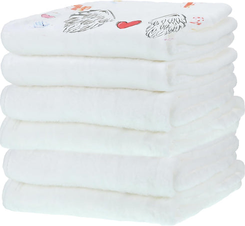 Preboun 6 Pcs Sublimation Throw Blanket Thick Plush Blankets Soft Fuzzy Blanket