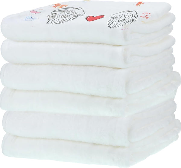 Preboun 6 Pcs Sublimation Throw Blanket Thick Plush Blankets Soft Fuzzy Blanket