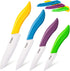 Updated Version Ceramic Knife Set 4-Piece with Sheaths (Includes 3" Paring Knife, 4" Fruit Knife, 5" Utility Knife)