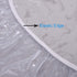 Clear Round Vinyl Fitted Tablecloth - Waterproof Oilcloth Heavy Duty Elasticized Table Cover for Round Table