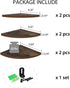 6 Pack HORLIMER Wall Mount Floating Corner Shelf, Rustic Wood Corner Wall Shelves for Bedroom, Living Room, Bathroom