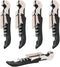 Professional Waiter Corkscrew Wine Openers Set (4 PCS), Upgraded Heavy Duty Stainless Steel Hinges Wine Key for