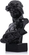 LCCCK 6" H Black Greek Mythology Bust Statue, Resin Aphrodite Sculpture for Coquette Room Decor