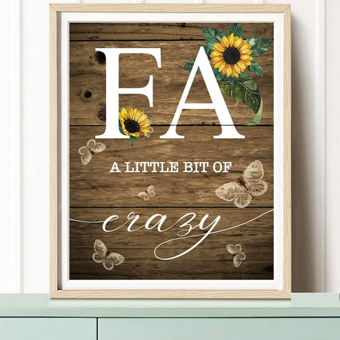 Family Sunflower Butterfly Wall Decor, Inspirational Rustic Wood Sign Wall Art for Living Room, Set of 3 (8"X10") Prints