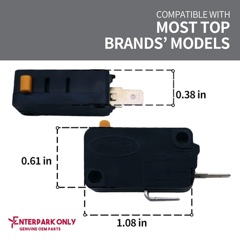 ENTERPARK New OEM Microwave Oven Micro Switch Replacement Part, 2 Pack GE SZM-V16-FD-63 for LG GE Starion