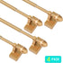 Adjustable Magnetic Curtain Rods for Metal Doors, 09-16 Inch, 4 Pack, Gold, No Tools Required